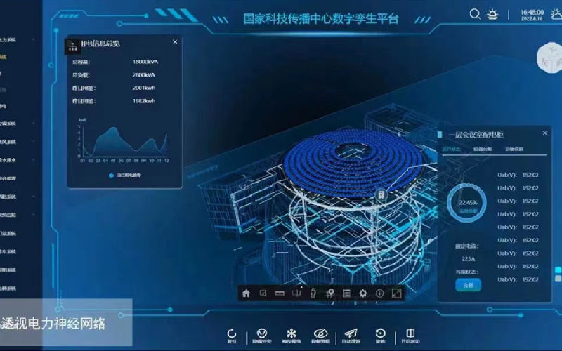 元宇宙建筑智慧運維平臺應用案例-國家科技傳播中心。